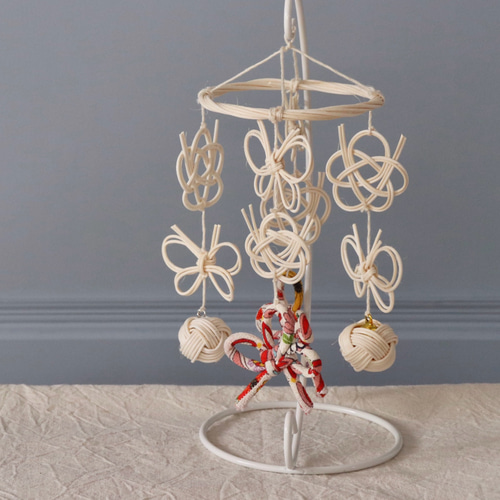 ひな祭り✳︎置き型ラタンモビール✳︎吊るし雛✳︎桃の節句 ひな人形