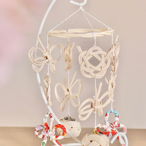 ひな祭り✳︎置き型ラタンモビール✳︎吊るし雛✳︎桃の節句 ひな人形