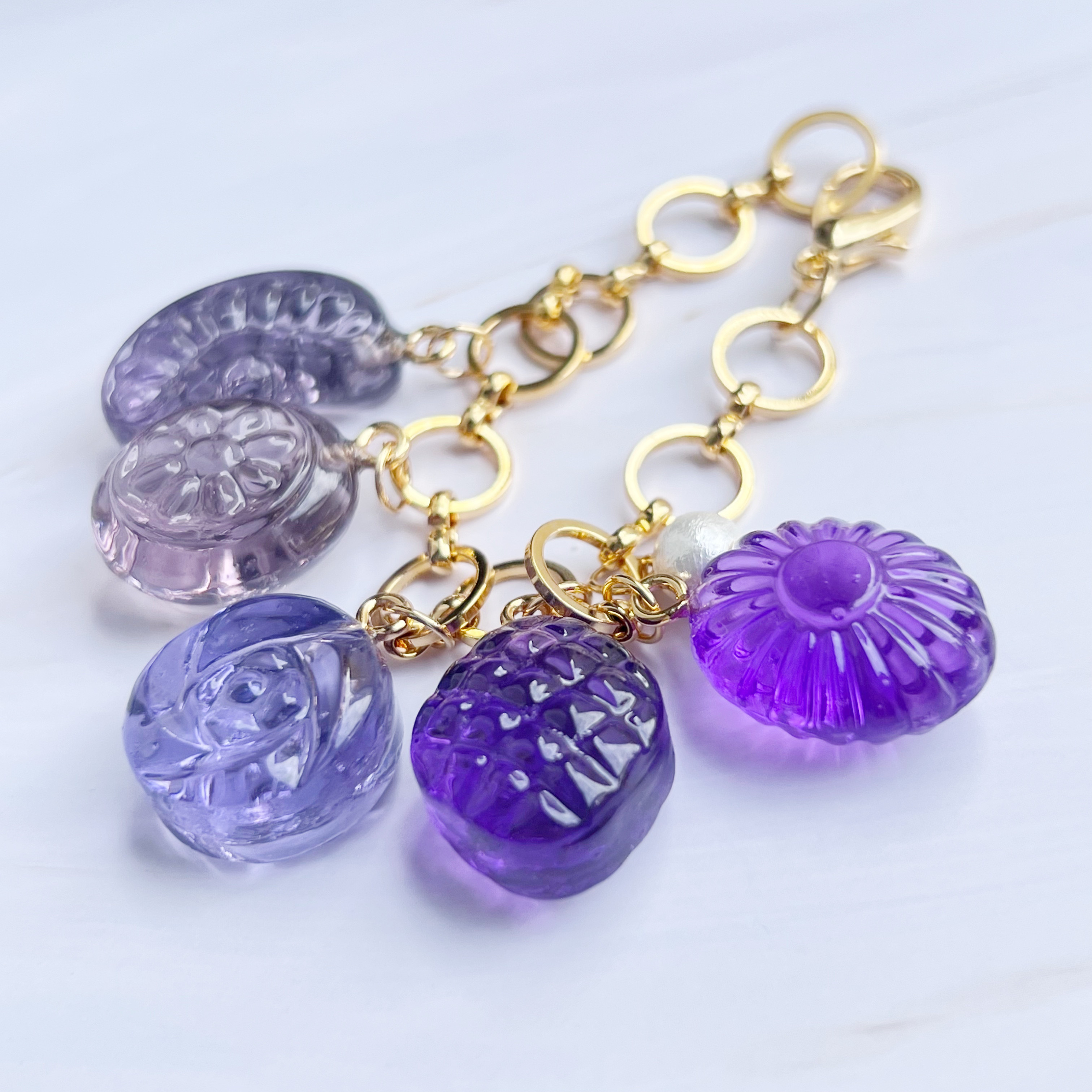 ストラップ　キーホルダー　ブルーベリー　グレープ　紫芋 ストラップ キーホルダー ブルーベリー グレープ 紫芋