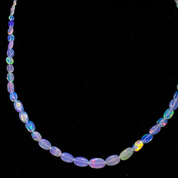 ★エチオピアンオパール27.3ct/46cm★ネックレス★ナゲット1連ビーズ★宝石蛋白石天然石opal★ホワイトオパール 10枚目の画像