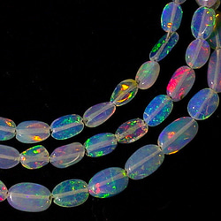 ★エチオピアンオパール27.3ct/46cm★ネックレス★ナゲット1連ビーズ★宝石蛋白石天然石opal★ホワイトオパール 5枚目の画像