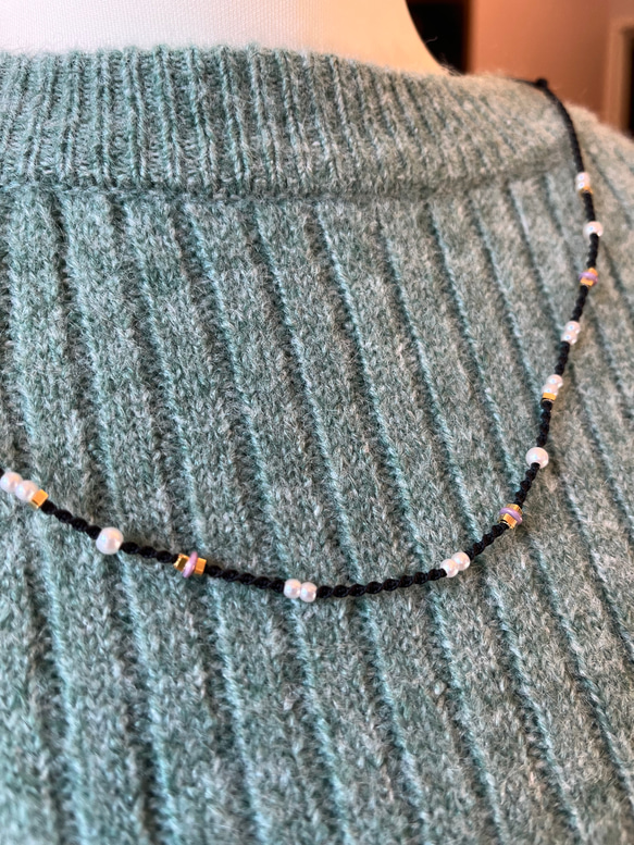 macramé necklace 6枚目の画像