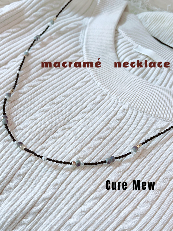 macramé necklace 7枚目の画像