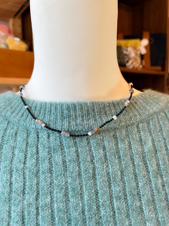 macramé necklace 1枚目の画像