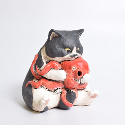 ※O様オーダー　猫徳利（大）　猫口2個セット 6枚目の画像