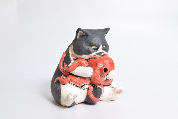 ※O様オーダー　猫徳利（大）　猫口2個セット 6枚目の画像