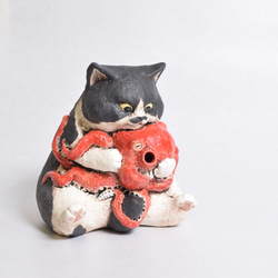 ※O様オーダー　猫徳利（大）　猫口2個セット 2枚目の画像