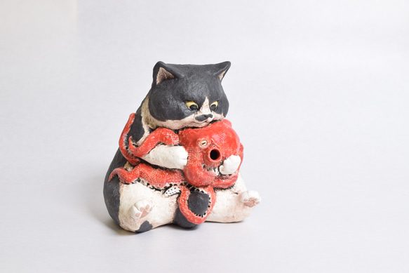 ※O様オーダー　猫徳利（大）　猫口2個セット 2枚目の画像