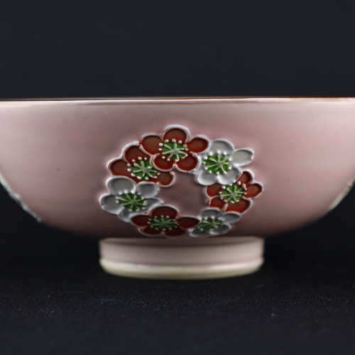 紅交趾四君子飯碗 茶碗・めし碗 京都 陶花堂 通販 17115184｜Creema