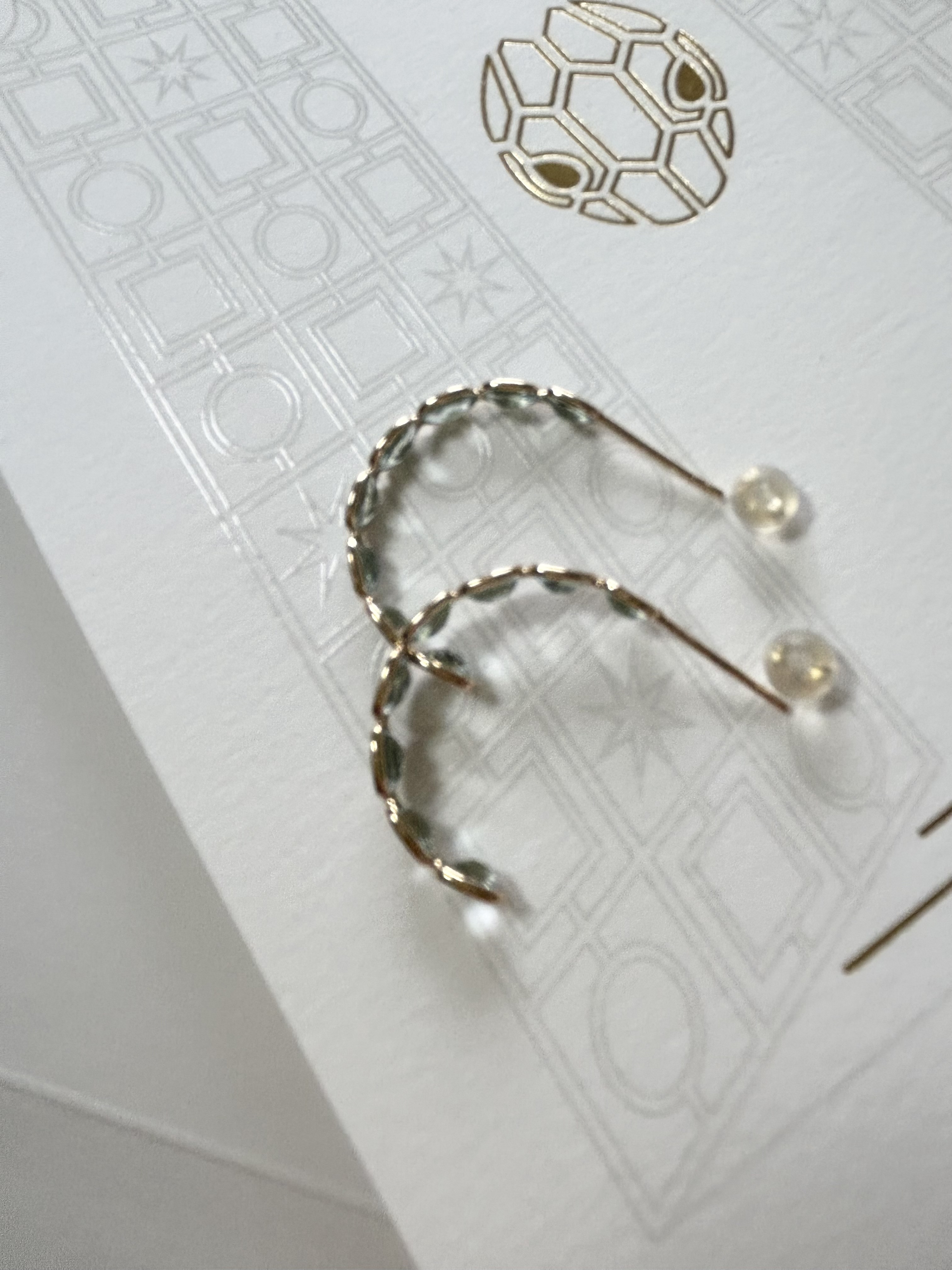 K14 2.90ct #アクアマリン ボリュームフープピアス