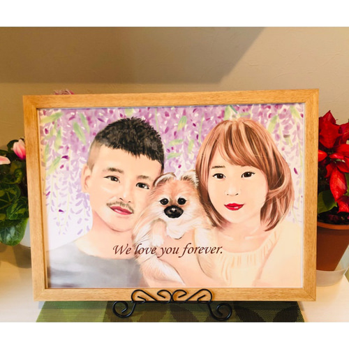 ＊ ▶︎なんでも屋させてもらってます◀︎様 似顔絵オーダー ご確認専用ページ ＊ ペット似顔絵 飼い主様とご一緒に！☆修正回数無制限☆データ