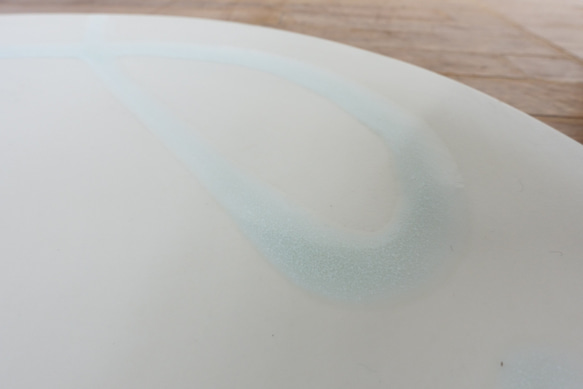 白磁・青磁釉流し掛け大皿（約36.5cm） 7枚目の画像