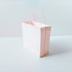 マーブル模様のミニ紙袋 スクエア ２枚セット メッセージタグ付き【受注製作】 3枚目の画像