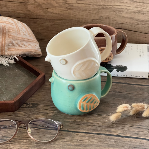 toriカップ(M/満水250ml) 選べる4色（緑・白・茶色・黄色） 鳥