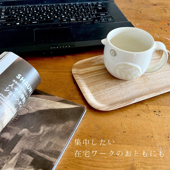 toriカップ(中/満水320ml) (白・茶色)選べる　鳥　マグカップ 5枚目の画像