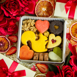 フルーツたっぷり保存食屋のバレンタインクッキー缶 ギフト プレゼント チョコレート ドライフルーツ 手土産 2枚目の画像