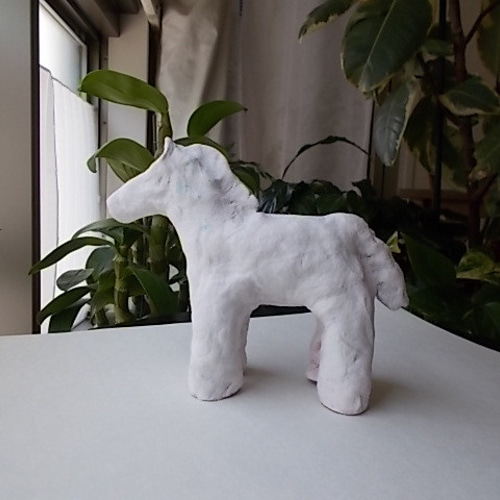 紙粘土人形 白い馬 その他置物 susa-art 通販 17115639｜Creema