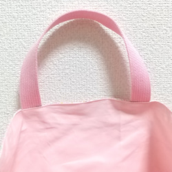 ☆１点限定特価☆ 花＆リボン（ピンク）レッスンバッグ 5枚目の画像