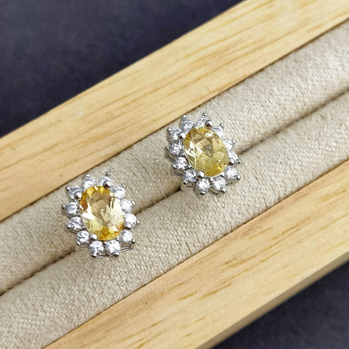 金「運」凄まじい勢いで引き寄せる☆シトリン☆煌めくピアス ピアス