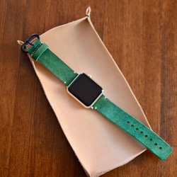 イタリアンレザー製 Apple Watch アップルウォッチ　本革レザーベルト　選べるカラーでカスタマイズ 5枚目の画像