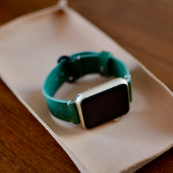 イタリアンレザー製 Apple Watch アップルウォッチ　本革レザーベルト　選べるカラーでカスタマイズ 10枚目の画像