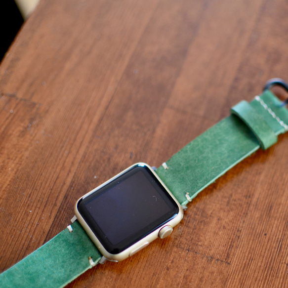 イタリアンレザー製 Apple Watch アップルウォッチ　本革レザーベルト　選べるカラーでカスタマイズ 6枚目の画像