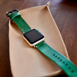 イタリアンレザー製 Apple Watch アップルウォッチ　本革レザーベルト　選べるカラーでカスタマイズ 4枚目の画像