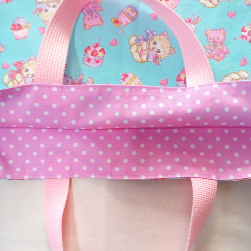 レッスンバッグ トートバッグ ブライス 女の子 ピンク 紫 （フリル  