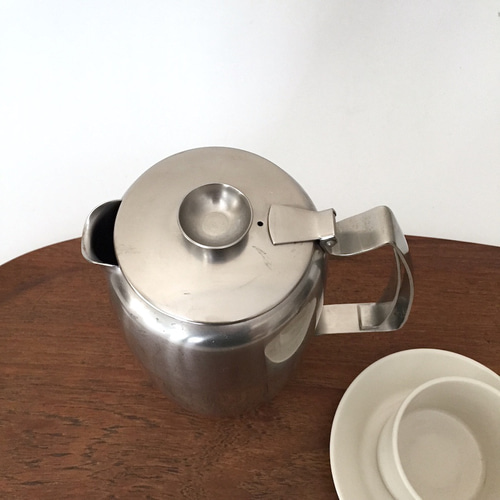 極美品　　オールドホール　マットステンレス　ポット大 極美品 オールドホール マットステンレス ポット大