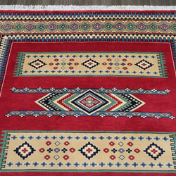新品　SALE　デパート品質　大判高級カーペット　パキスタン手織り絨毯　リビングラグ　198x241cm　＃137 2枚目の画像
