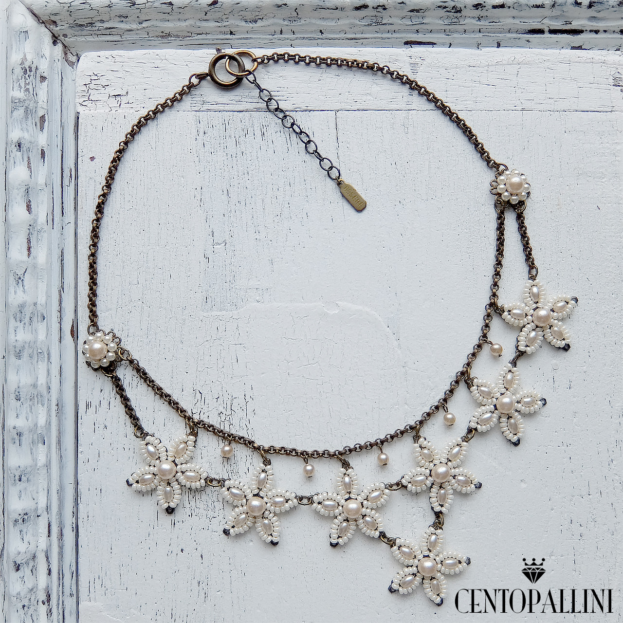 スターパールショートネックレス