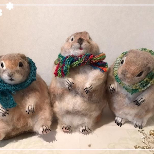 受注制作☆羊毛フェルトのリチャードソンジリス ビッグサイズ 羊毛