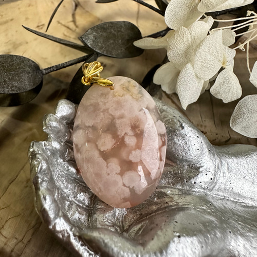 桜瑪瑙ペンダントトップ90 ペンダントトップ 円と縁 by.TAMAKO 通販 