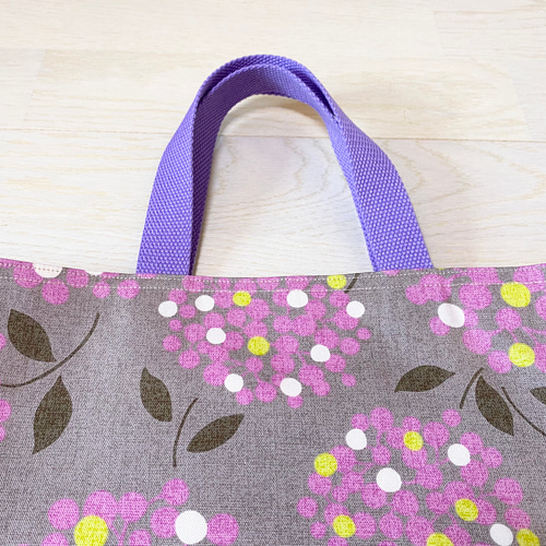 入園入学 くすみピンクの花柄 レッスンバッグ おしゃれな女の子