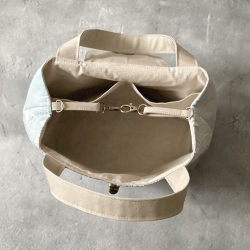 ミナペルホネン sky flower ライトブルー ムータバッグ 3wayトート