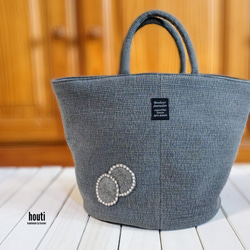 ヌビのbucketバッグ＊gray/ヌビバッグ/バケツバッグ/タンバリン トート