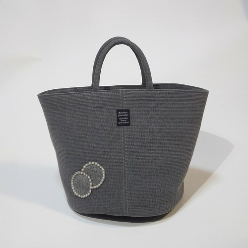 ヌビのbucketバッグ＊gray/ヌビバッグ/バケツバッグ/タンバリン トート