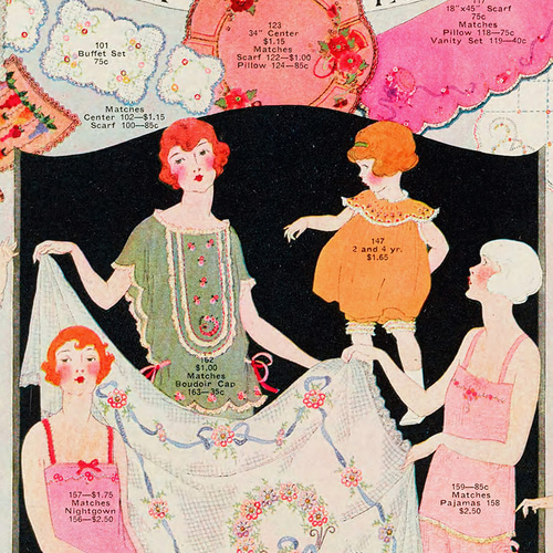 NO.536】刺繍ファッションデザイン広告アートポスター☆アンティーク