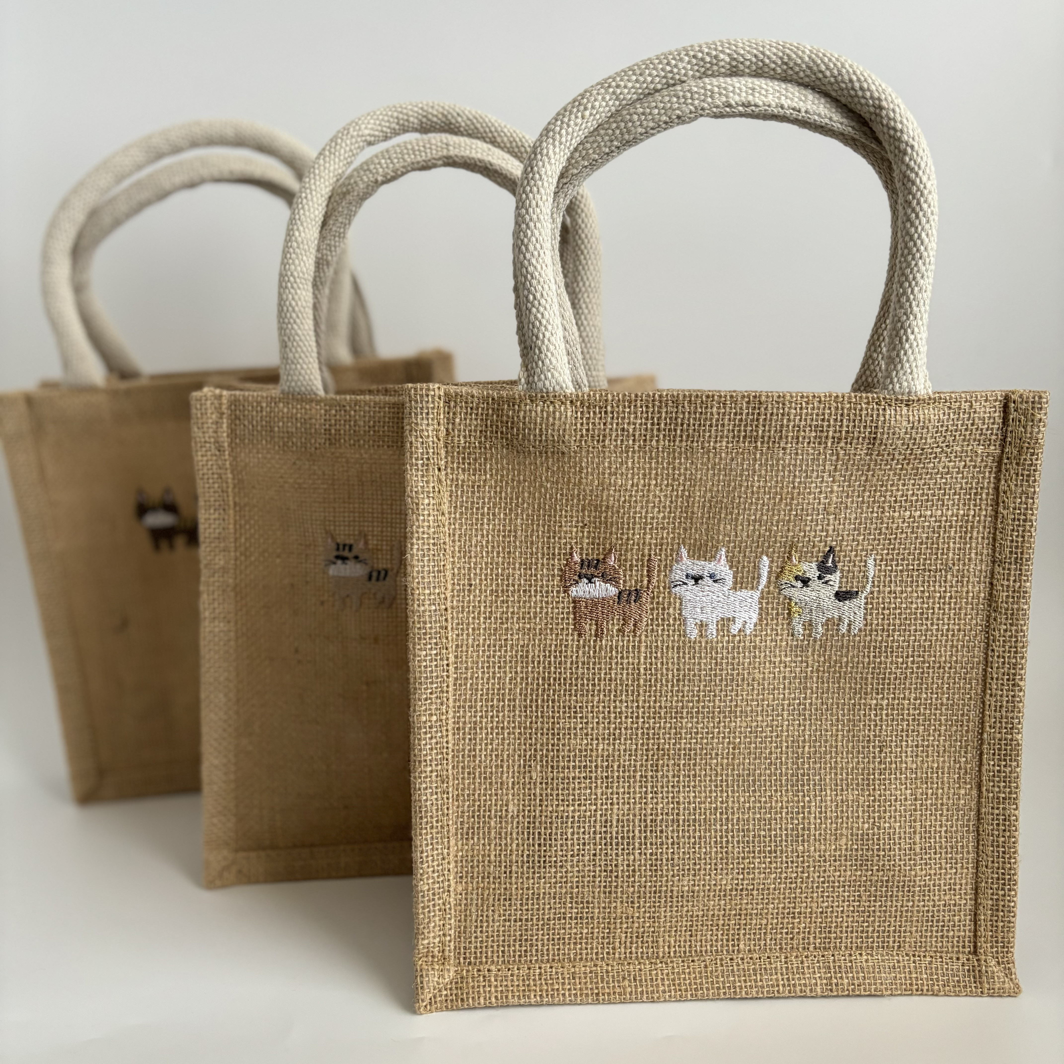 ma chere marge マシェールマルジュ♡猫刺繍 リネン トート
