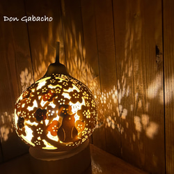 ひょうたんランプ☆お月見うさぎ スタンドライト・テーブルランプ Don