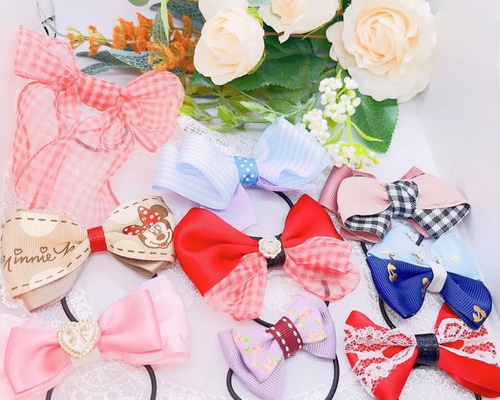 キッズヘアリボン10点福袋 ヘアゴム 髪飾り 入園 入学 子供用 女の子