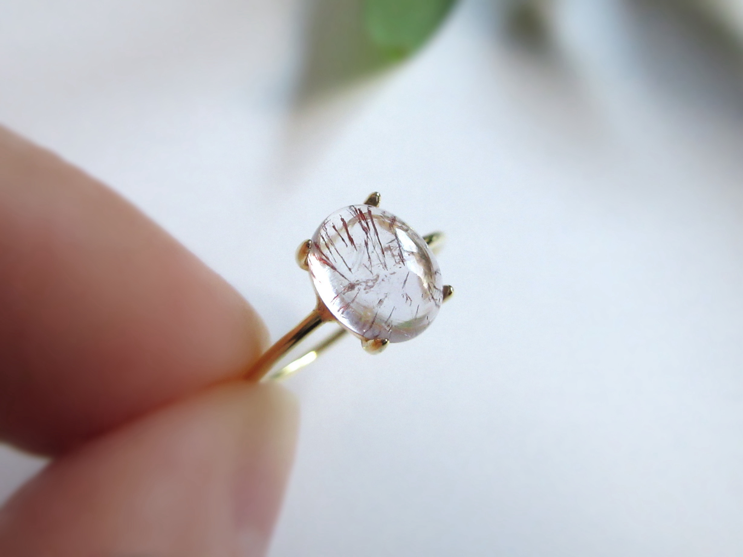 【希少】模様美8×6mm「スーパーセブン」オーバルカボションリング