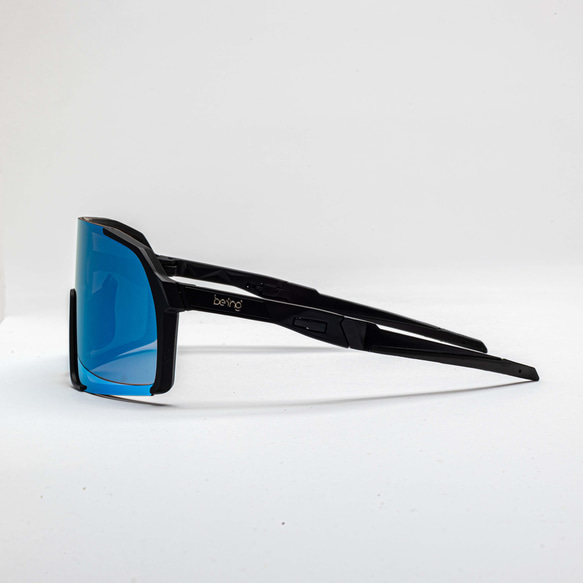オリジナルサングラス【being】ブラックフレーム アイスブルーレンズ ロードバイク 4枚目の画像