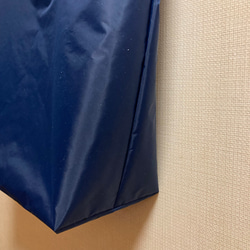 濃紺サブバッグ　大きなバッグ　厚手　お迎えランドセルバッグ　撥水　ママバッグ 2枚目の画像