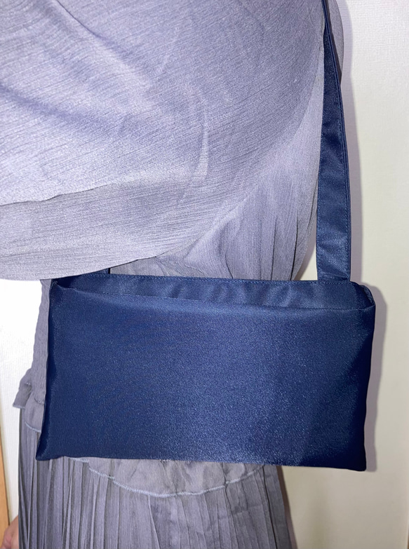 濃紺サブバッグ　大きなバッグ　厚手　お迎えランドセルバッグ　撥水　ママバッグ 6枚目の画像