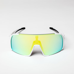 オリジナルサングラス【being】ホワイトフレーム イエローレンズ ロードバイク 3枚目の画像