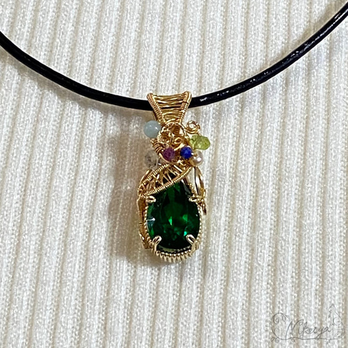 14kgf】【ワイヤーアクセサリー】ツボライトガーネットの