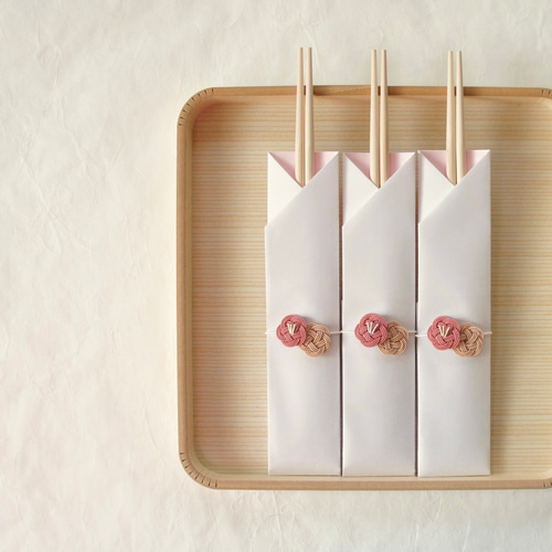 春うらら 梅結び箸袋 祝箸つき3膳セット 箸・箸置き もすりぃ 通販 