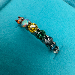 ラボグロウンパライバトルマリンヘイローリング 約3カラットS925＋