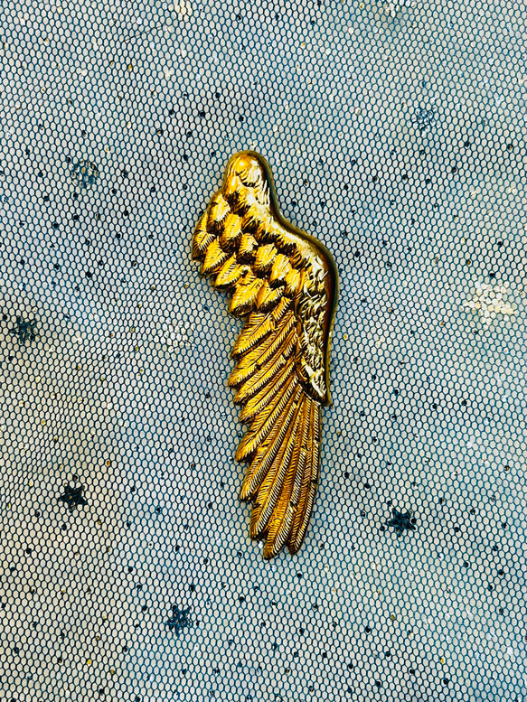 翼のラペルピン　ジャーマニー（ドイツ）ブラス（真鍮）送料無料 3枚目の画像